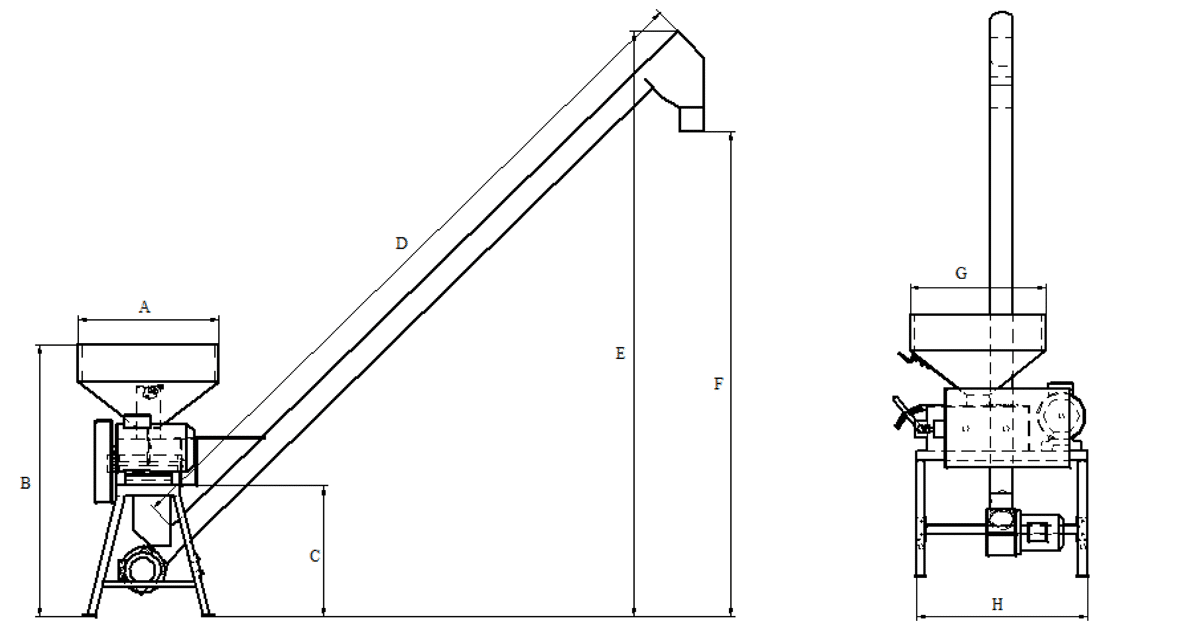 GETREIDEQUETSCHE MIT SCHNECKENFÖRDERE